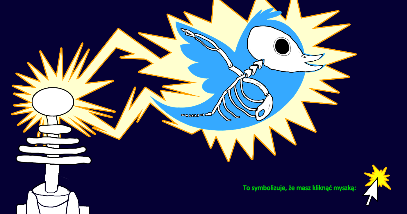 Ptaszek Twittera porażony prądem